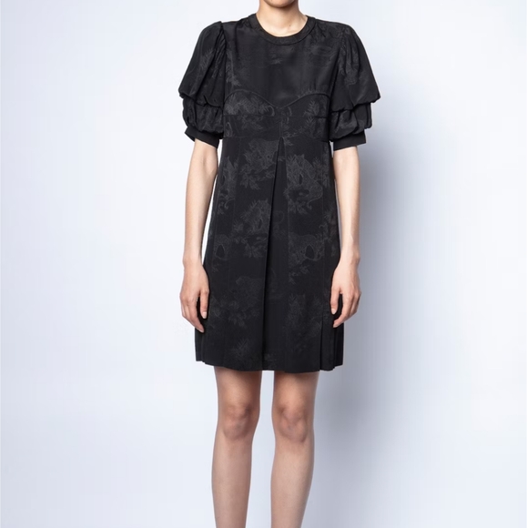 Zadig and Voltaire Renny Jac Leo Bisous silk dress - Picture 1 of 15